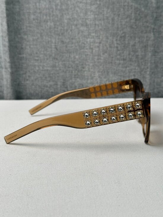 NEW Givenchy GV40076I 57B Brown Gradient Crystal Studded Sunglasses 54-18-145 main image 7